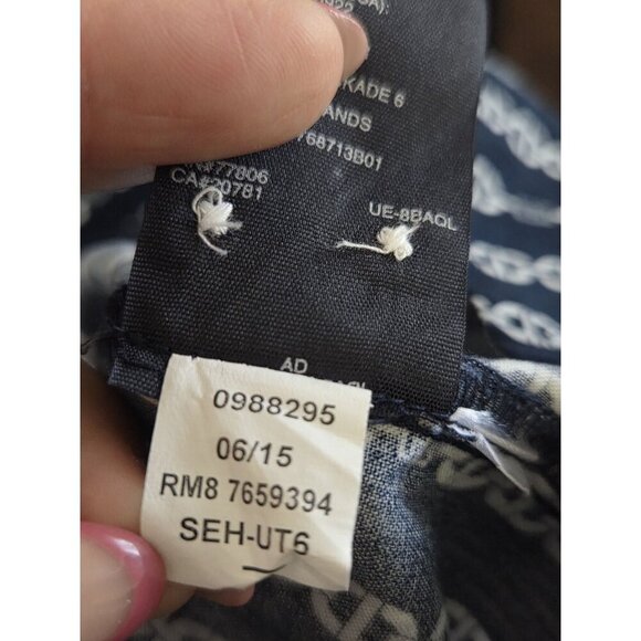 Tommy Hilfiger Womens Blue Chain Link Striped Embroidered Shirt Dress Size Small - Picture 6 of 8